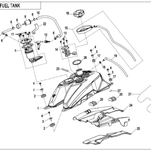 2021 CFORCE 600 FUEL TANK exploded diagram