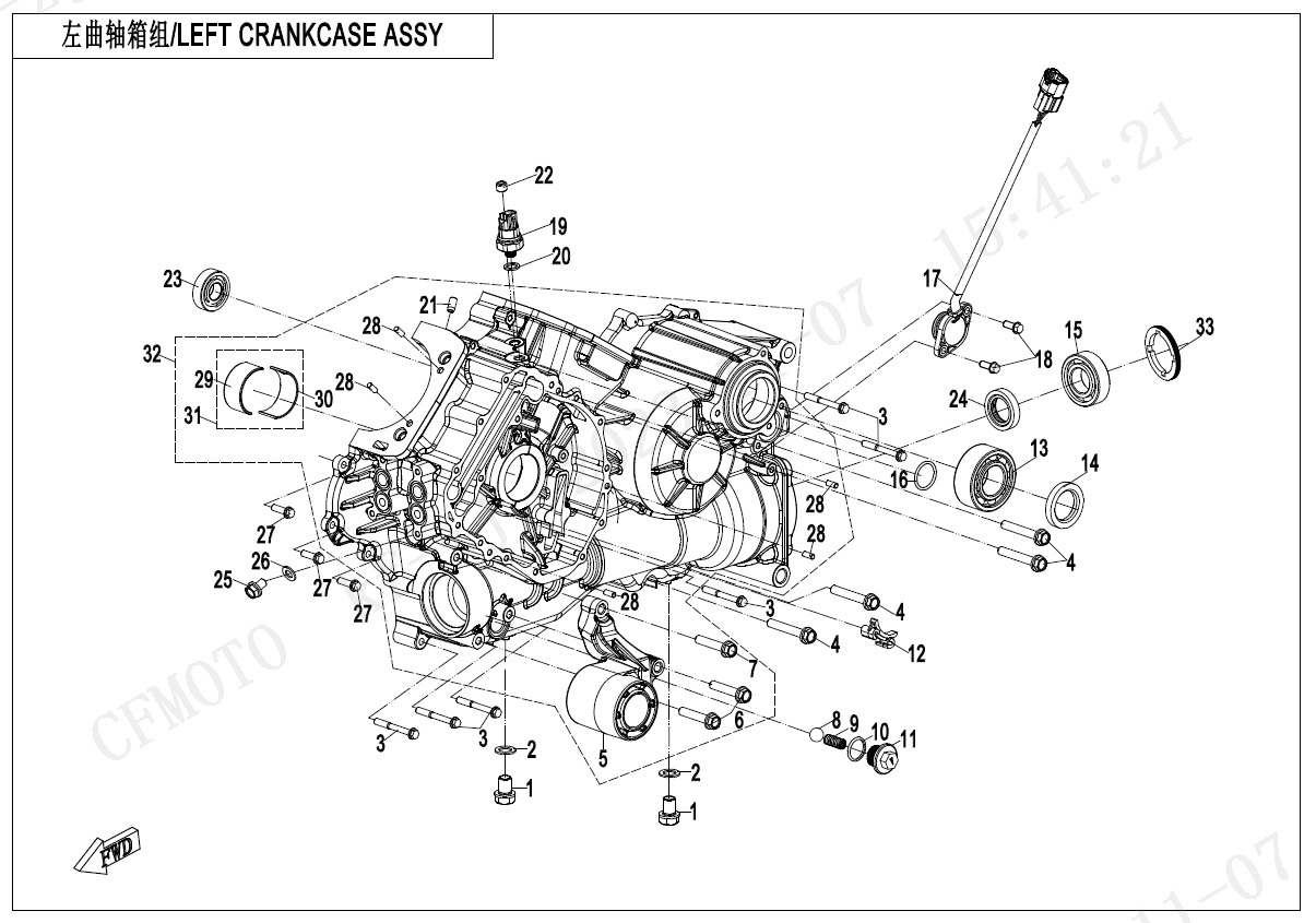LEFT CRANKCASE ASSY