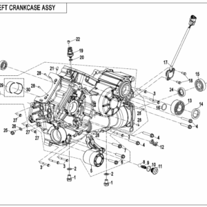 2026 UFORCE 800 XL LEFT CRANKCASE ASSY exploded diagram