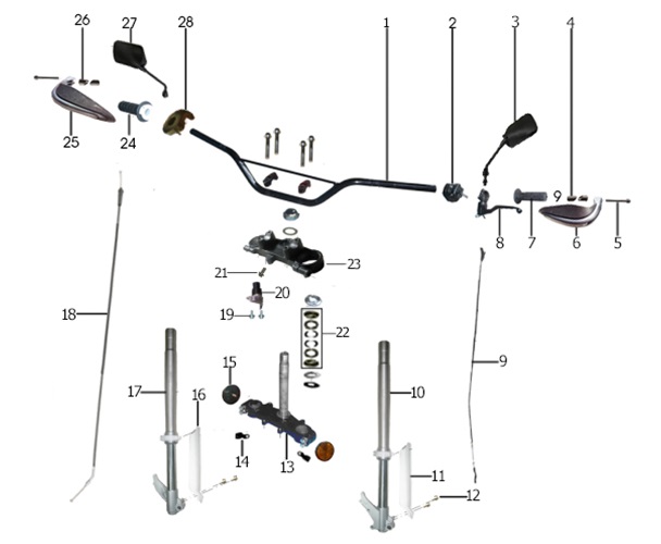 Handlebar And Upper Tripple Clamp