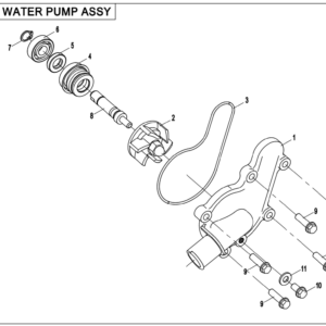 2021 CFORCE 600 WATER PUMP ASSY exploded diagram
