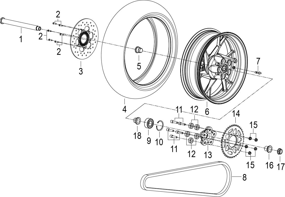 REAR WHEEL ASSY