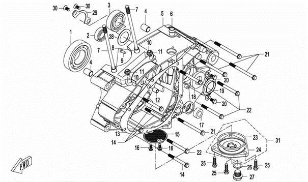 LEFT CRANKCASE ASSY