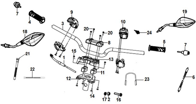 Cable, Switch And Handle bars