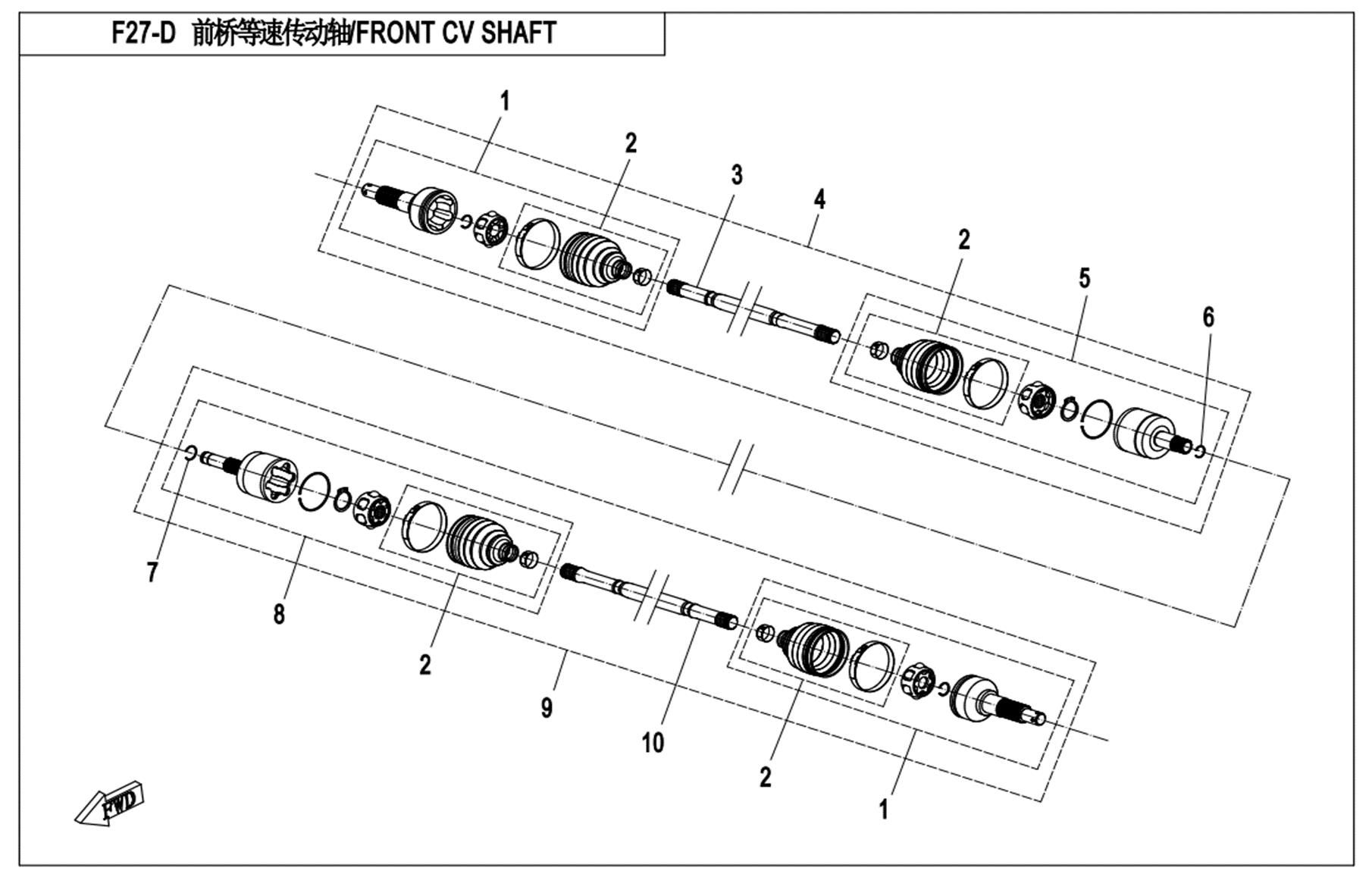 FRONT CV SHAFT(2018 CONDITION ODM)