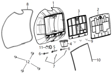 2022–2023 TG 125 AC CBS E5 (2022 – 2023) Case exploded diagram