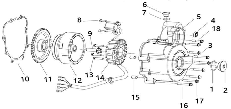 E12 - MAGNETO COVER ASSY