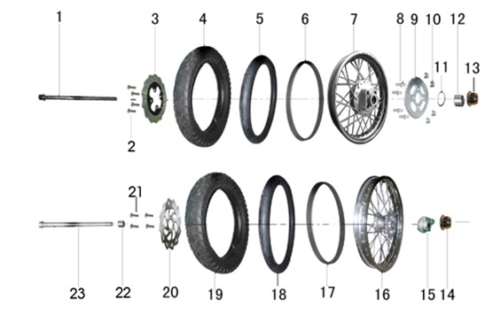 Wheels (Inverted Front Forks)