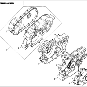 2021 UFORCE 800 CRANKCASE ASSY. exploded diagram