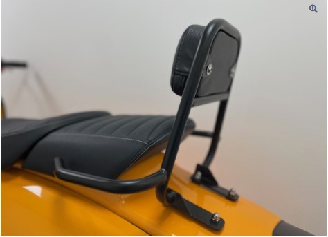 Royal Alloy Small Back Rest With Grab Rails - Blac