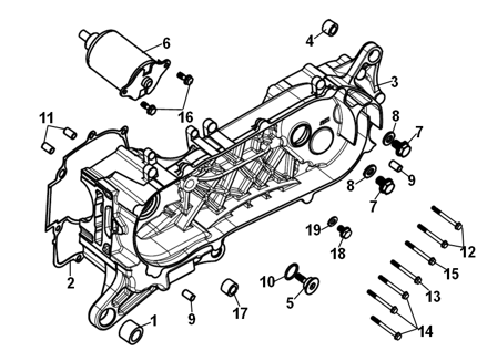 E13 - Left Crankcase