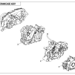 2019 CFORCE 800 XC CRANKCASE ASSY exploded diagram