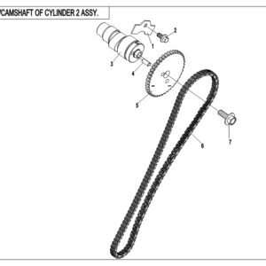 2019 ZFORCE 800 Trail CAMSHAFT OF CYLINDER 2 ASSY. exploded diagram