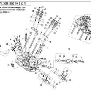 2022 ZFORCE 800 Trail CYLINDER HEAD #2 exploded diagram