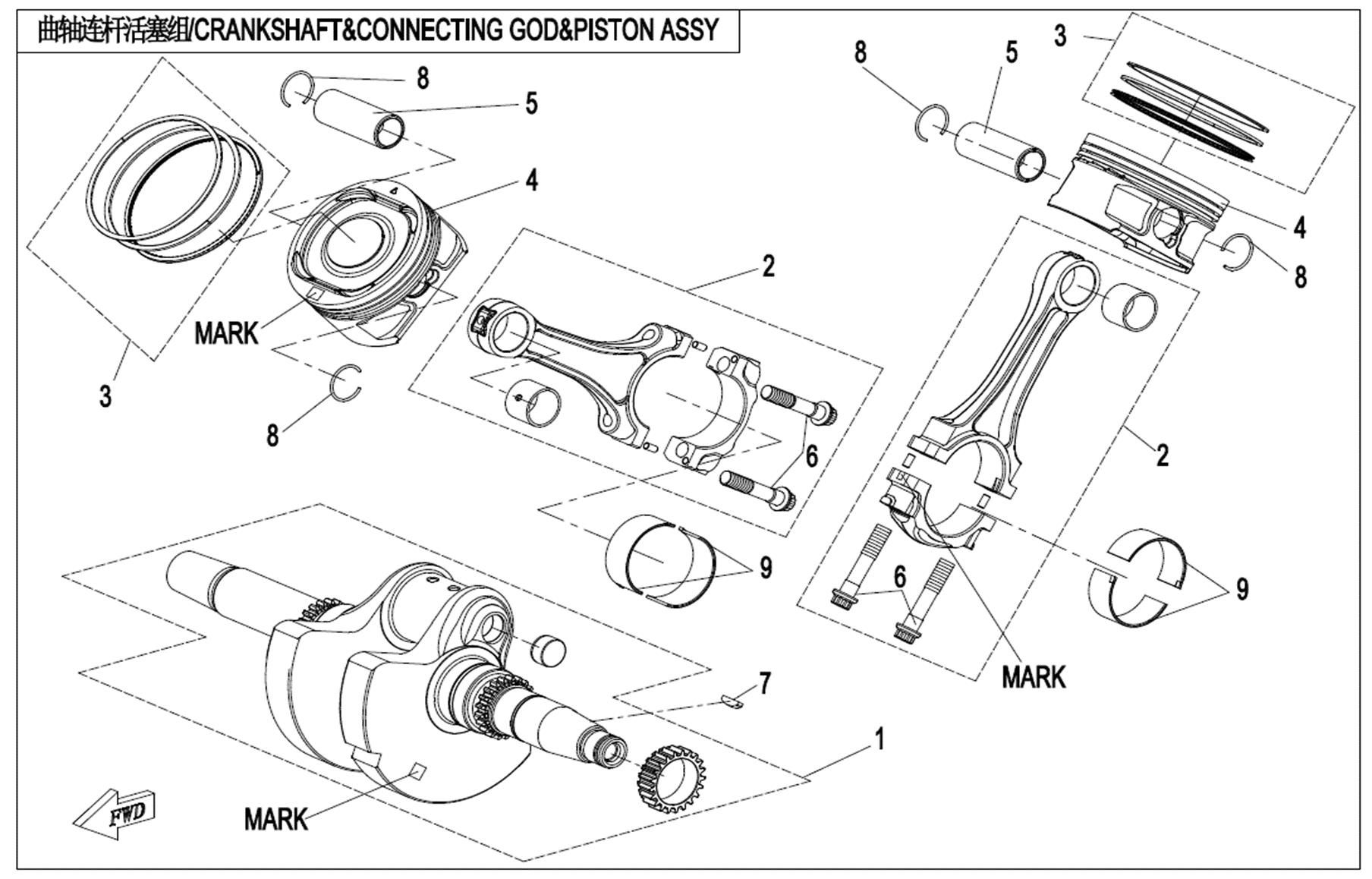CRANKSHAFT?CONNECTING ROD?PISTON ASSY