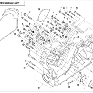 2021 UFORCE 800 RIGHT CRANKCASE ASSY. exploded diagram