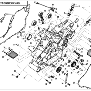 2020 ZFORCE 800 Trail LEFT CRANKCASE ASSY. exploded diagram