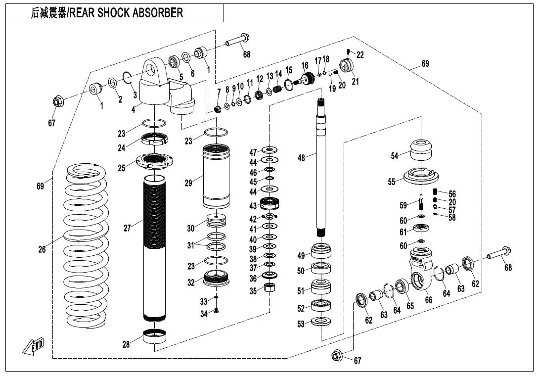 REAR SHOCK ABSORBER(GAS,RUSSIA)