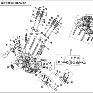 2020 CFORCE 800 XC CYLINDER HEAD NO.2 ASSY exploded diagram