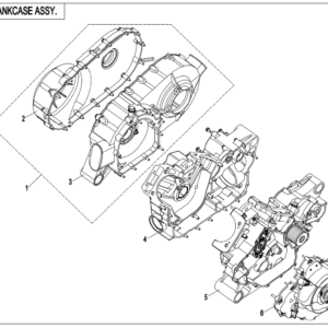 2020 ZFORCE 800 Trail CRANKCASE ASSY. exploded diagram
