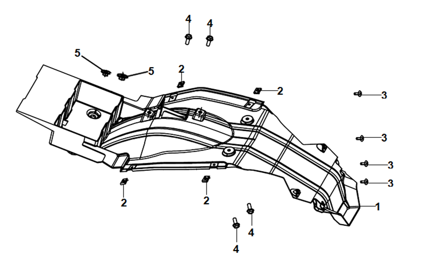 Rear Inner Mudguard
