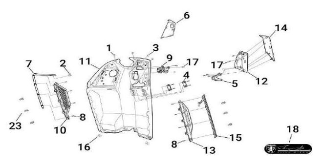 F02 - Fairing Cover 2 (X300 Casa)