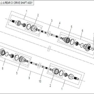 2016 UFORCE 800 REAR CV DRIVE SHAFT ASSY.(ODM) exploded diagram
