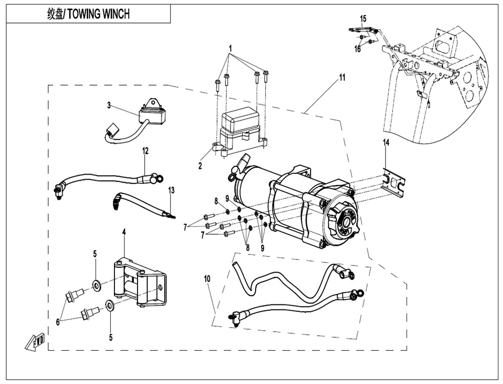 TOWING WINCH(NYLON ROPE)