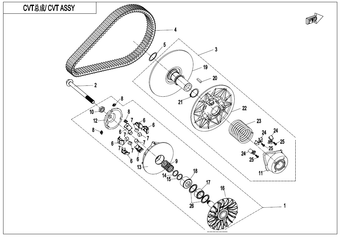 CLUTCH & CVT ASSY.