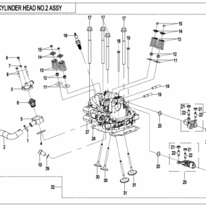 2026 UFORCE 800 XL CYLINDER HEAD NO.2 ASSY exploded diagram