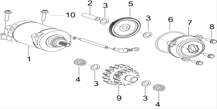 E16 - STARTING MOTOR ASSY
