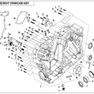 2023 ZFORCE 800 Trail RIGHT CRANKCASE ASSY exploded diagram