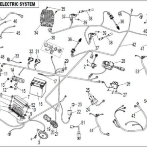 2016 UFORCE 800 ELECTRIC SYSTEM exploded diagram