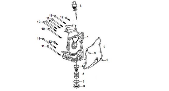 RIGHT CRANK CASE COVER