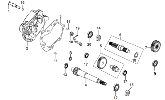 E11 MISSION CASE & DRIVE SHAFT