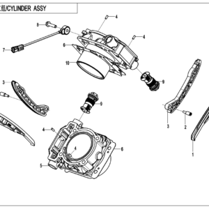 2025 CFORCE 800 TOURING CYLINDER BODY exploded diagram
