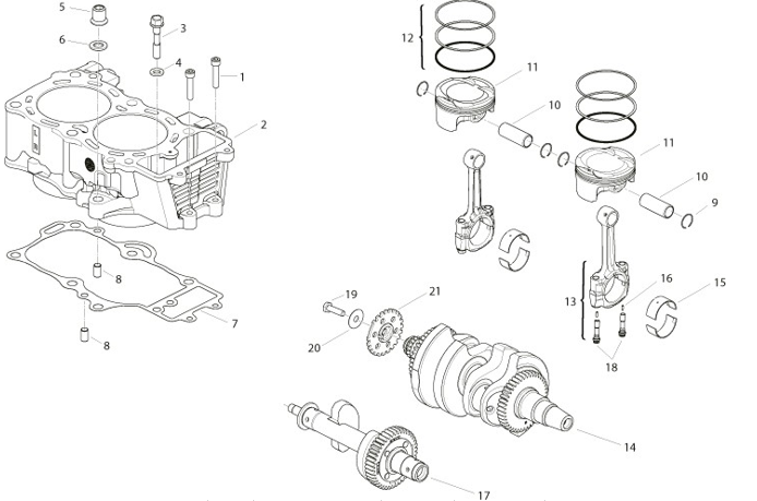 T003 CRANK GEAR ASSEMBLY