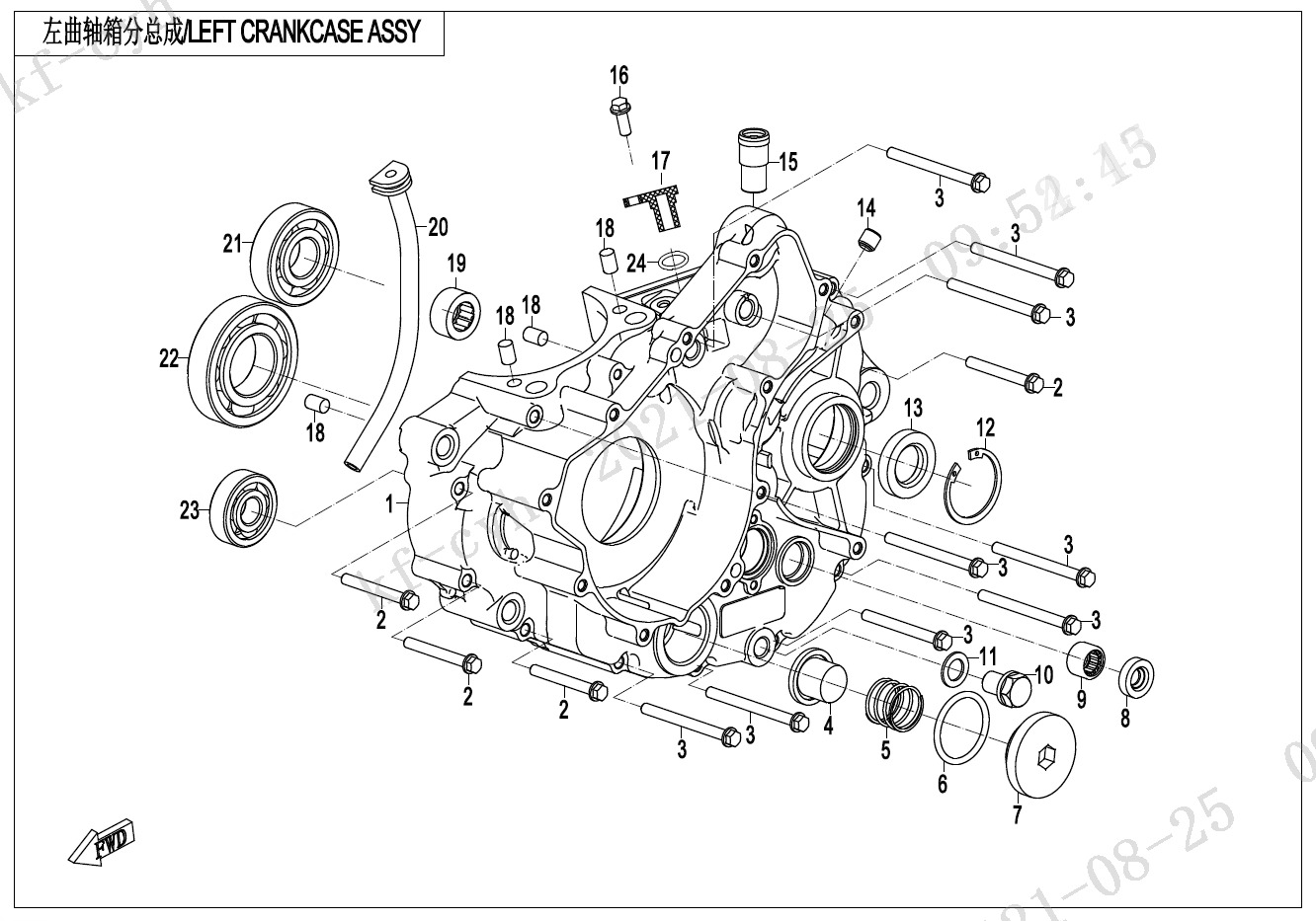 LEFT CRANKCASE