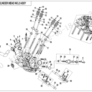 2024 CFORCE 800 XC CYLINDER HEAD NO.2 ASSY exploded diagram