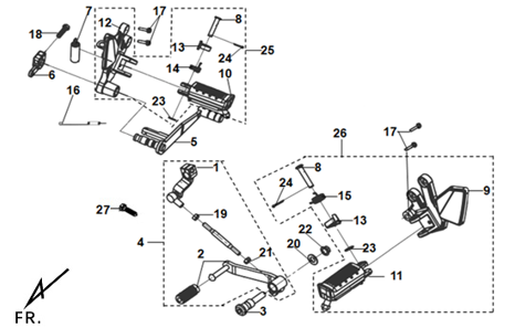 F15 - Foot Pegs & Pedals