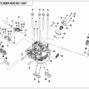2025 CFORCE 800 TOURING CYLINDER HEAD NO.1 ASSY exploded diagram