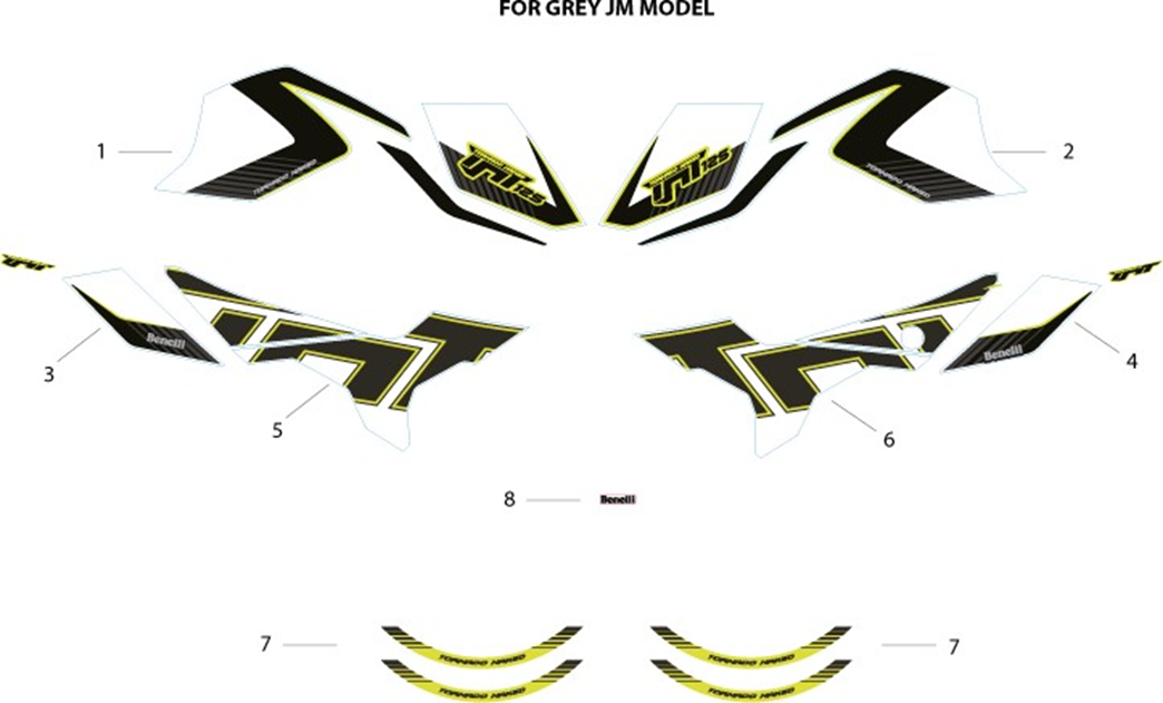 Stickers for Grey JM Model