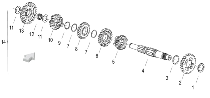 E14 - COUNTERSHAFT ASSY