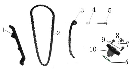 Cam Chain And Tensioner