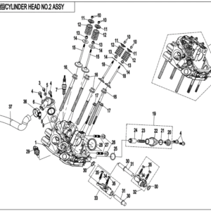 2022 CFORCE 800 XC CYLINDER HEAD NO.2 ASSY exploded diagram