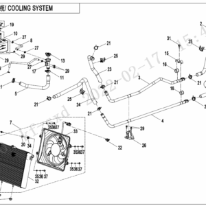 2025 ZFORCE 800 Trail COOLING SYSTEM exploded diagram