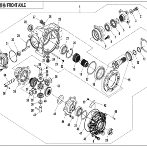 2022 CFORCE 800 XC FRONT AXLE(ORDINARY) exploded diagram