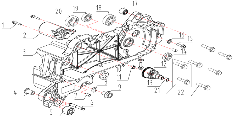 E12 - Left Crank Case