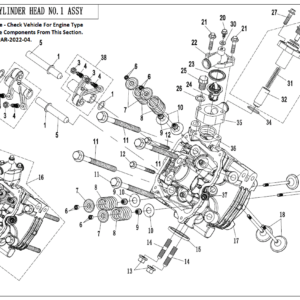 2022 ZFORCE 800 Trail CYLINDER HEAD #1 exploded diagram