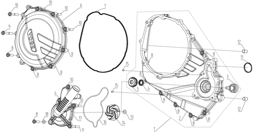 E05 - Right Crankcase Cover